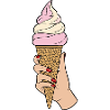 Italienisches Eis halten