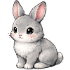 Gray Bunny Illustration