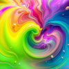 Farbwirbel Neon Regenbogen