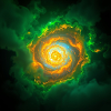 Spiral Neon Galaxy