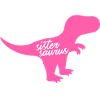 Sistersaurus Pink Dinosaurier T-Rex Geschwisterkunst
