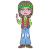 Hippie Peace Sign Groovy Girl