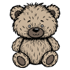 Cute Scruffy Beige Teddy Bear 