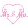 Heart Crowns Mr & Mrs Design