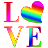 LIEBE BUNTE TYPOGRAFIE