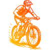Iconic mountain bike motif