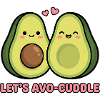 Let's Avo-Cuddle | Cute Avocado Couple Pun