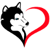 Heart Husky Silhouette