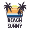 Sunset on the beach saying