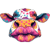 Bunte Kuh Pop Art