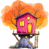 Pink Treehouse Autumn Magic