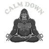 Ruhige Gorila Meditationspose
