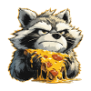 Pizza Waschbär Grimace