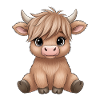 Bébé vache avec poney en poney