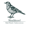 Mistletoe Thrush Silhouette | Ornithology Drawing