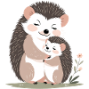 Cuddly hedgehog friendship