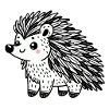 Cute Black and White Porcupine