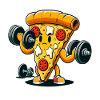 Kraftpizza Hebt Gewichte