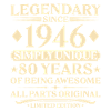 1946 Naissance unique 80e anniversaire
