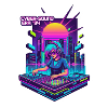 Retro Wave Cyber 90s