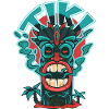 Smoky tiki mask.