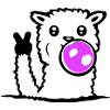 Llama Bubblegum Sunglasses Peace Victory Hand Cool