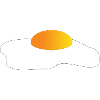 Spiegelei Minimal-Icon Gelborange