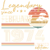 Février 1974 anniversaire 1974 légendes Février