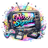 Retro Signal Rainbow TV T-Shirt Logo