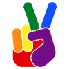 Rainbow Vsign Hand Design