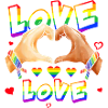 Love is Love Rainbow Hearts