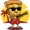 Sunset Beach Pizza Guitarist