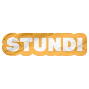 STUNDI weiß auf gelb