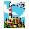 Industrial Cartoon Skyline