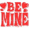 Be Mine Hearts Rétro