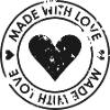 Distressed Heart Stamp Made With Love