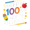 100e jour d’école Conception néon