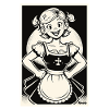 Dirndl Girl Cartoon