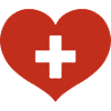 Swiss Flag Heart Shaped