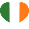 Irish Flag Heart Emblem