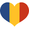 Romanian Flag Heart