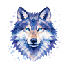 Geometric Wolf Design | Wildlife Art Print