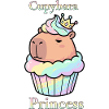 Cupcake Princesse Capybara avec couronne