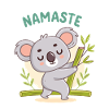 Koala Namaste Pastel Bamboo