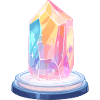 Cristal pastel sur piédestal