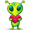 Alien with a heart