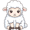 Kuschellamm Cartoon Style