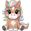 Dessin animé Pastel Pony câlin