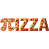 PIZZA Bunte Teigbuchstaben