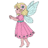 Mignonne Fée en robe rose